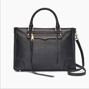 Rebecca Minkhoff Regan Satchel Tote, Black, NWT